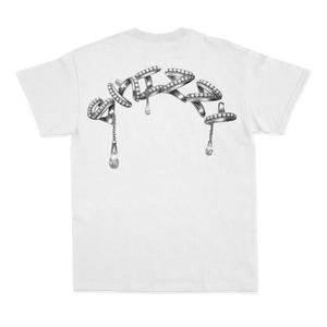 Chrome Over Sized White Tee
