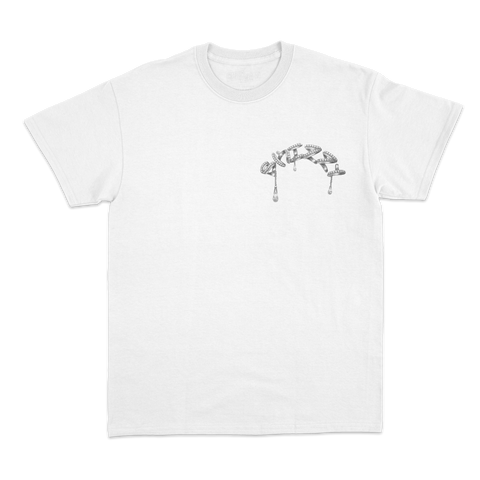 Chrome Over Sized White Tee
