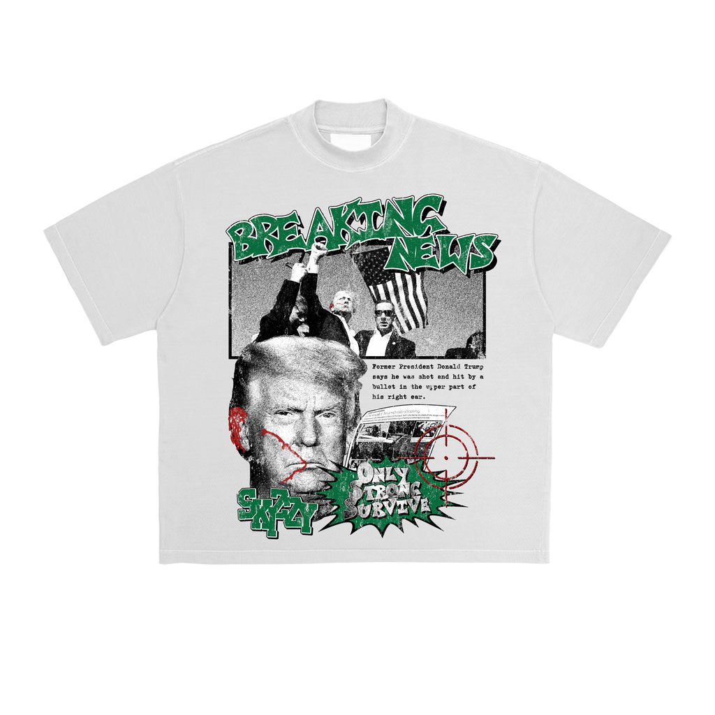 Trump Only Strong Survive Over Sized Tee - Green