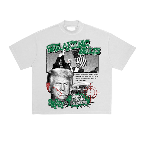 Trump Only Strong Survive Over Sized Tee - Green