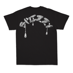 Chrome Over Sized Black Tee