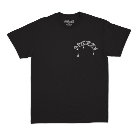 Chrome Over Sized Black Tee